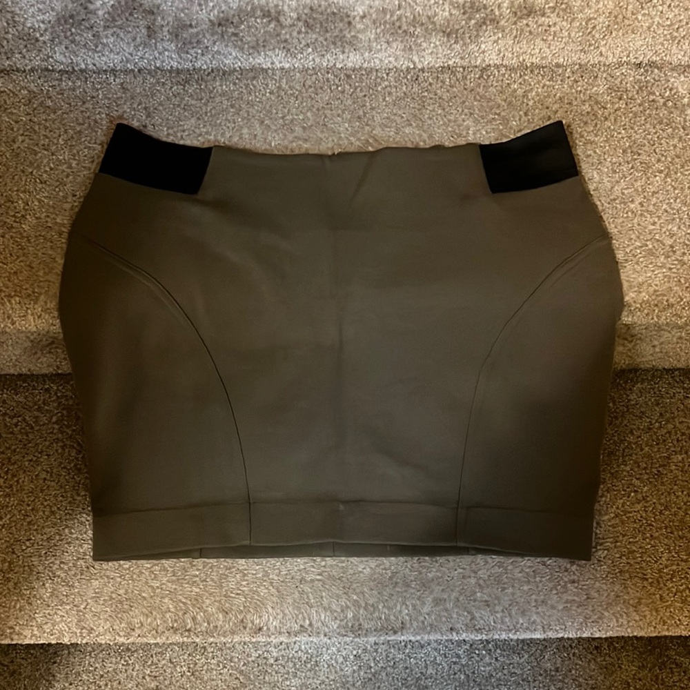 Michael Kors olive green mini skirt